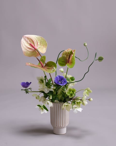 Green and Blue Corporate Floral Arrangement Set of Two Pieces - Featured image