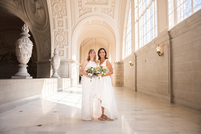 City Hall Wedding Photography Two-Hour Coverage With Portraits - Gallery image