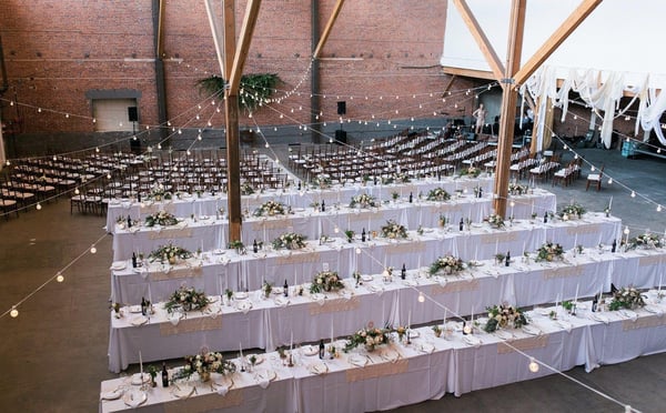 Event Draping and Ambient Lighting With Uplighting and Monogram – Decoration