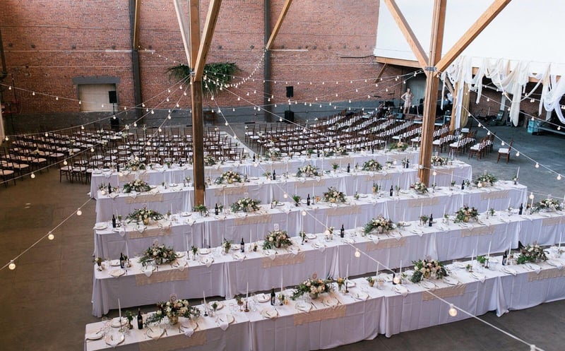 Event Draping and Ambient Lighting With Uplighting and Monogram – Decoration