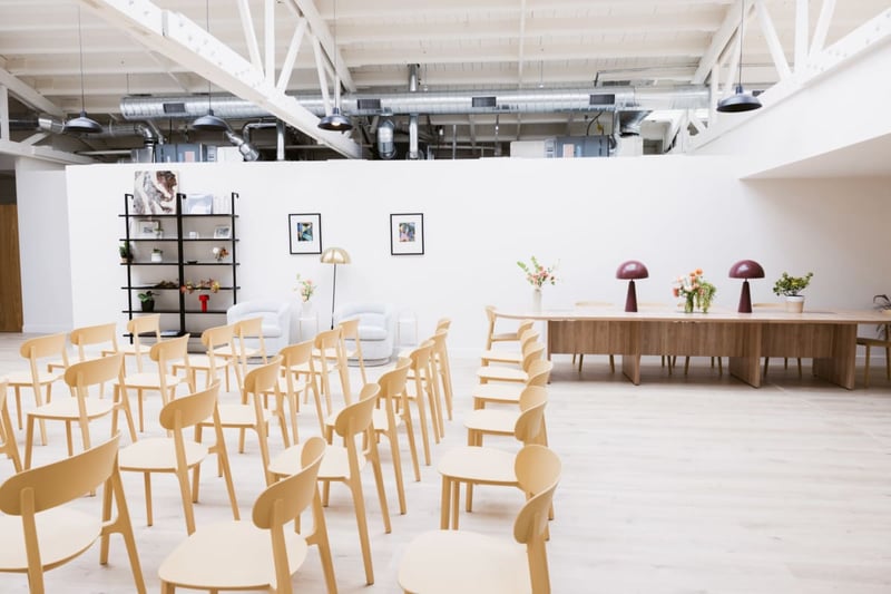 Transformable Modern Event Venue with Stage and Skylights - Gallery image