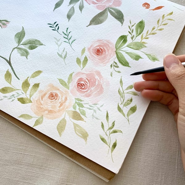 Beginner Floral Watercolor Class: Color Mixing and Petals - Gallery image