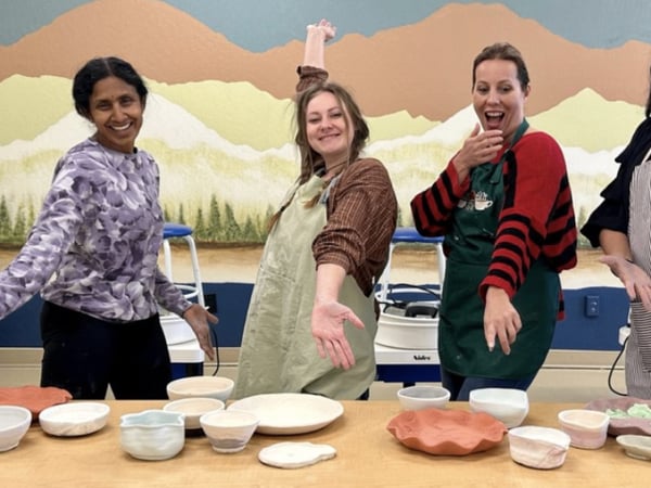 Hand-Building Pottery Workshop team building experience in San Francisco Bay Area