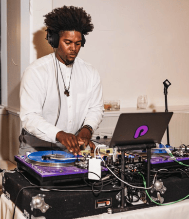 Five-Hour Wedding DJ MC with Cocktail Sound and Uplighting - Anniversary - Featured image