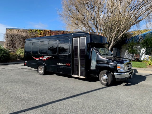 24 Passenger Limo Bus with Dance Pole Luxury Rental for Any Event - Gallery image
