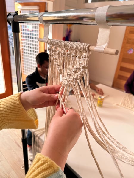 Macrame and Sip Workshop: Knot Your Own Boho Wall Hanging - Gallery image
