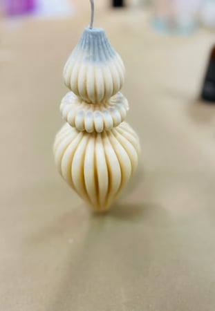 Mobile pillar candle making workshop team building at your office