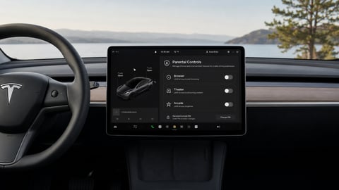 Tesla Update Adds Browser and Entertainment Blocking Controls