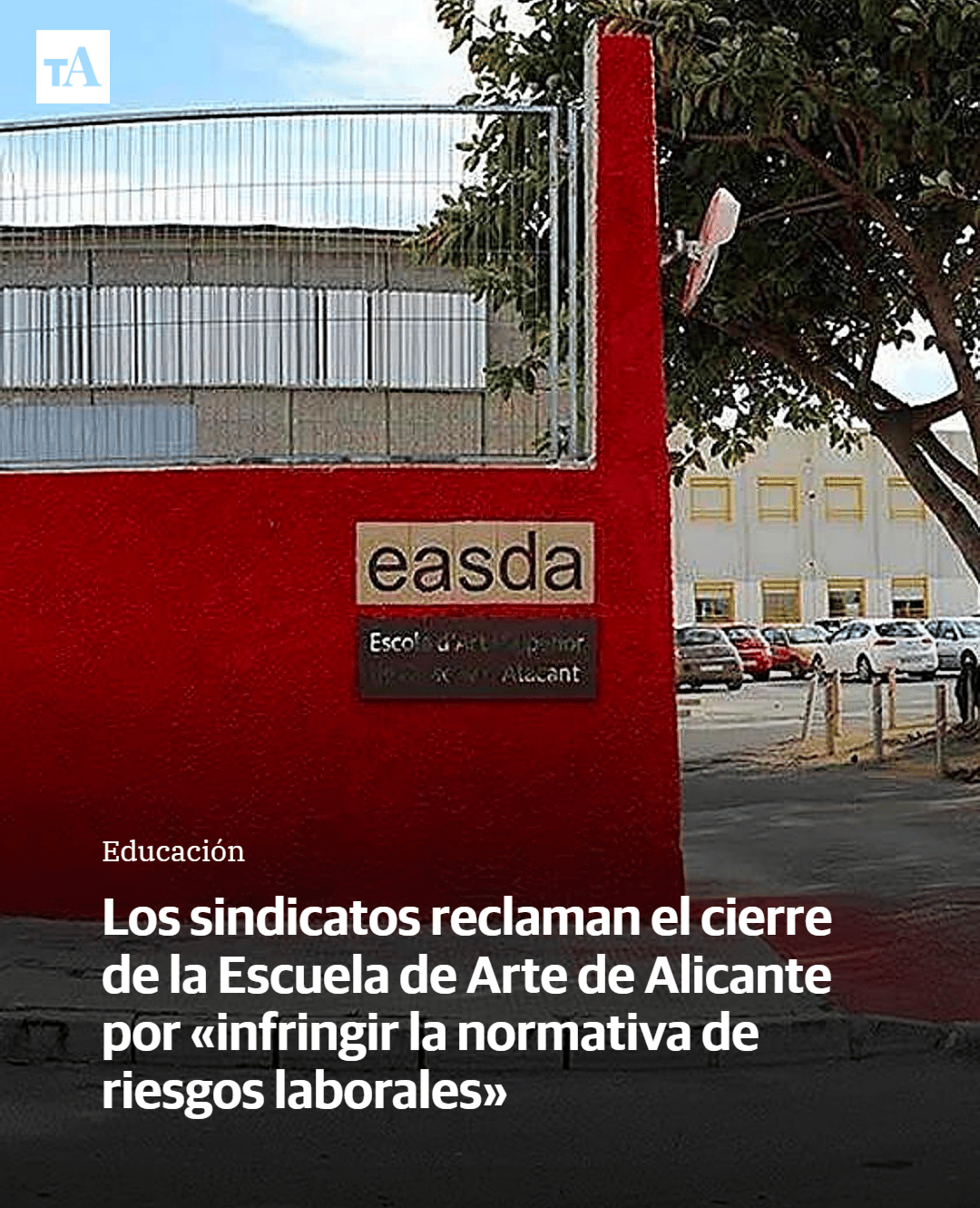 CCOO Union Files Labour Inspection Complaint Over Unsanitary Conditions at Alicante School of Art and Design