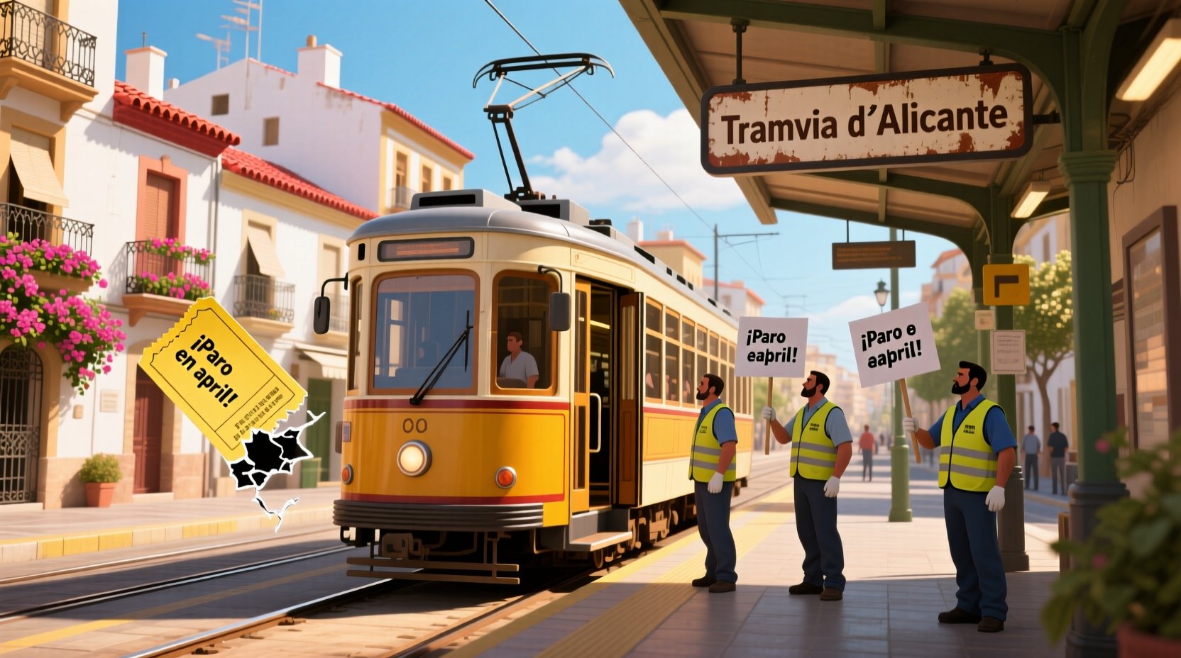 В Аликанте снова перебои в работе трамвая: объявлены апрельские забастовки машинистов