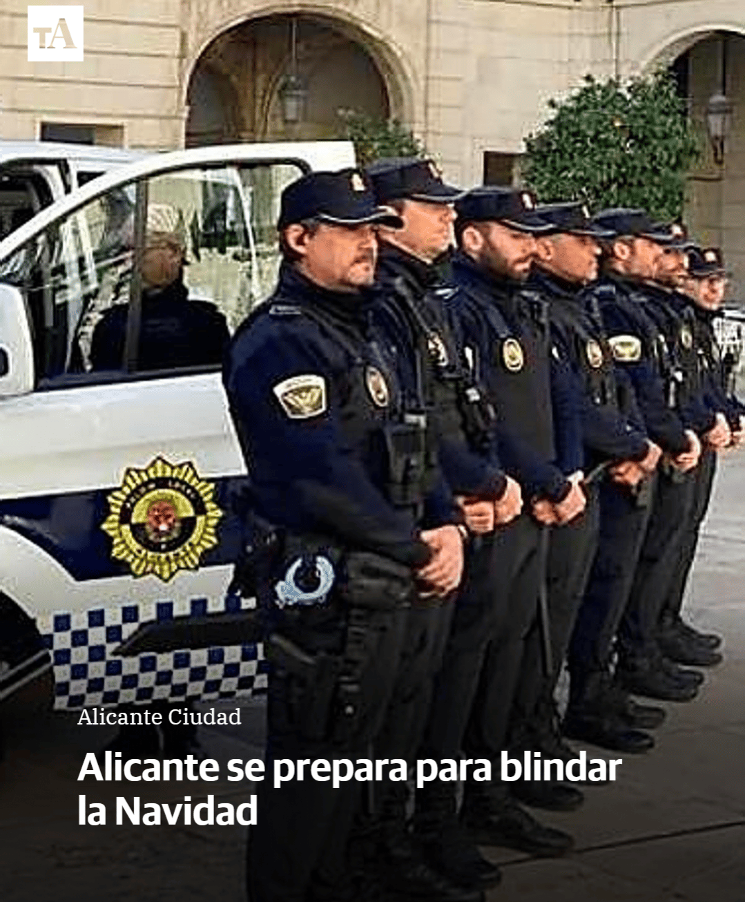Alicante se prepara para reforzar la seguridad en Navidad y Año Nuevo
