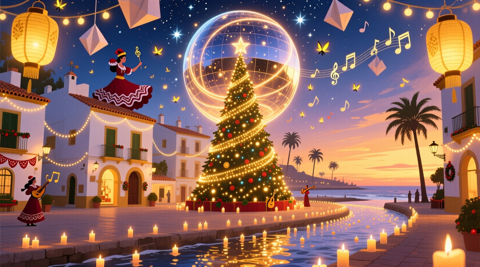 Рождественское волшебство в Аликанте 2025: гигантская ёлка, сфера 360° и море огней!