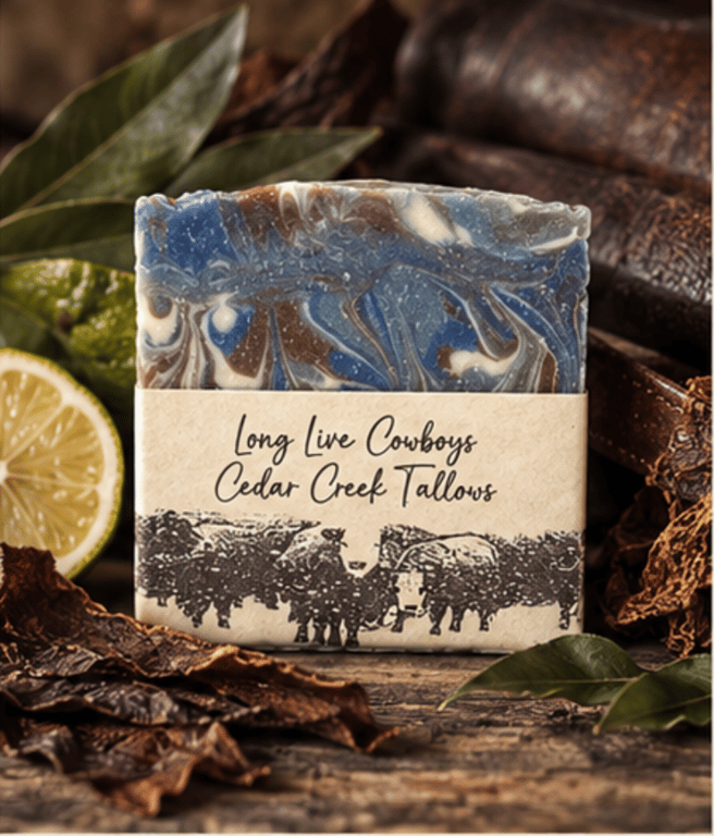 Long Live Cowboys handmade tallow soap by Cedar Creek