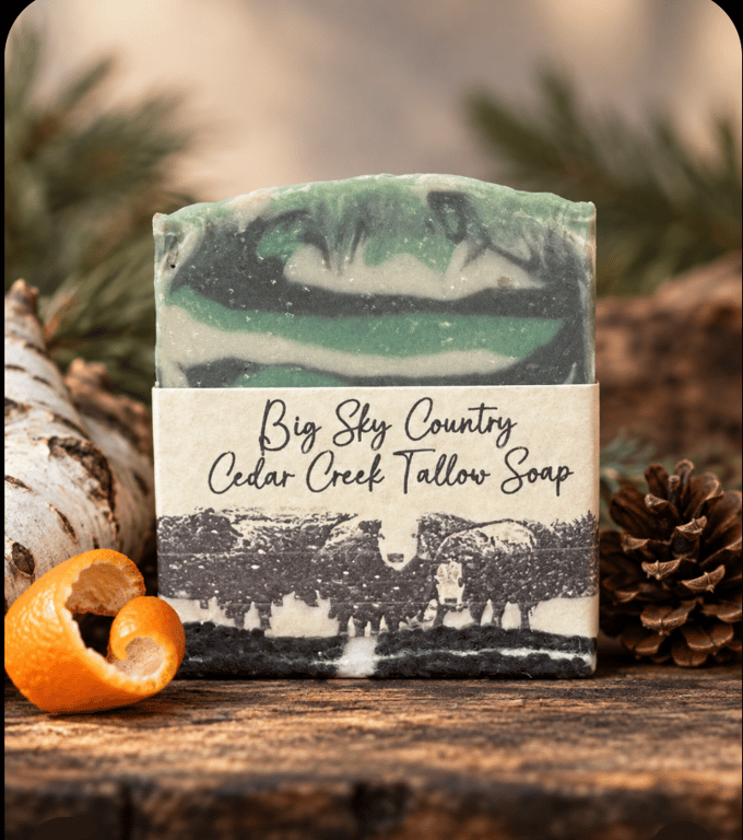 Big Sky Country handmade tallow soap by Cedar Creek