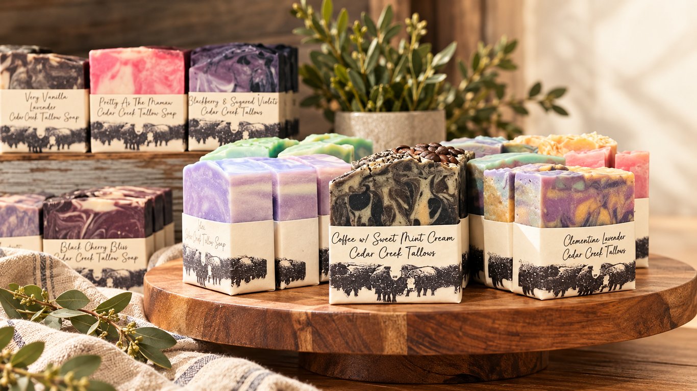 Oats, Milk & Honey tallow soap bar with oats and honey
