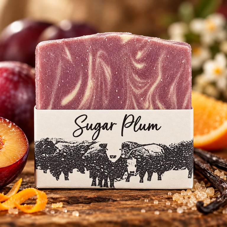 Sugar Plum handmade tallow soap by Cedar Creek