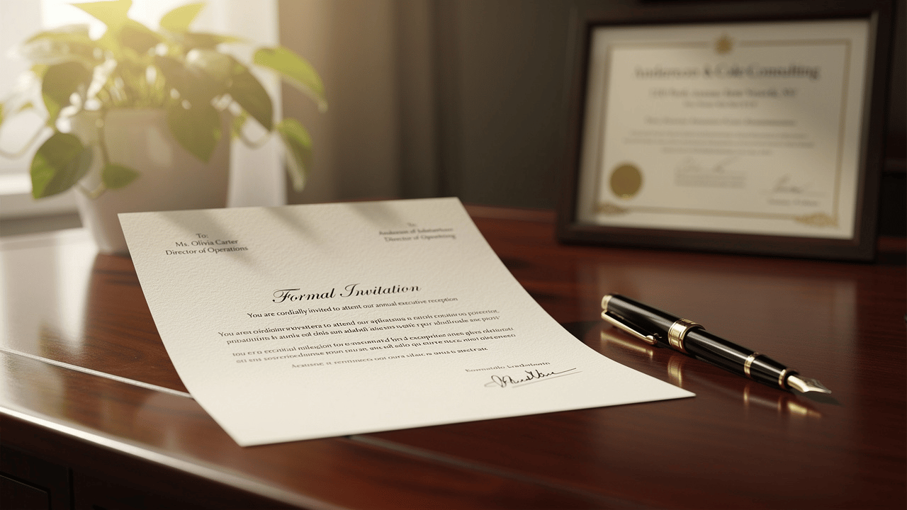 Craft a Formal Invitation Letter in 4 Easy Steps