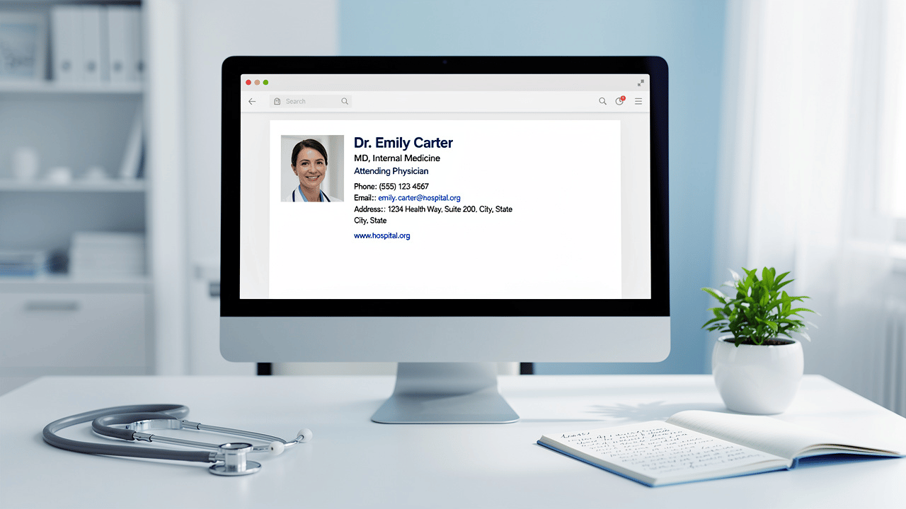 Best Practices for a Professional Medical Doctor Email Signature