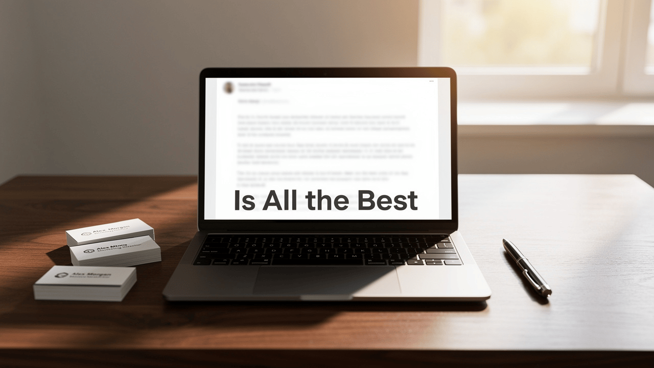 Why 'Is All the Best' is a Good Sign-Off for Professionals