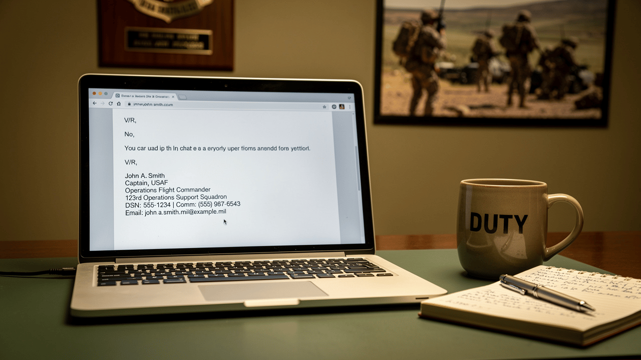 Best Practices for Crafting a Military Email Signature Block