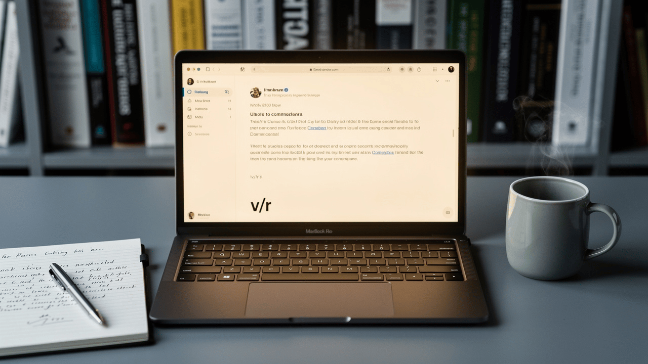 What is V/R Meaning in Email Communication?