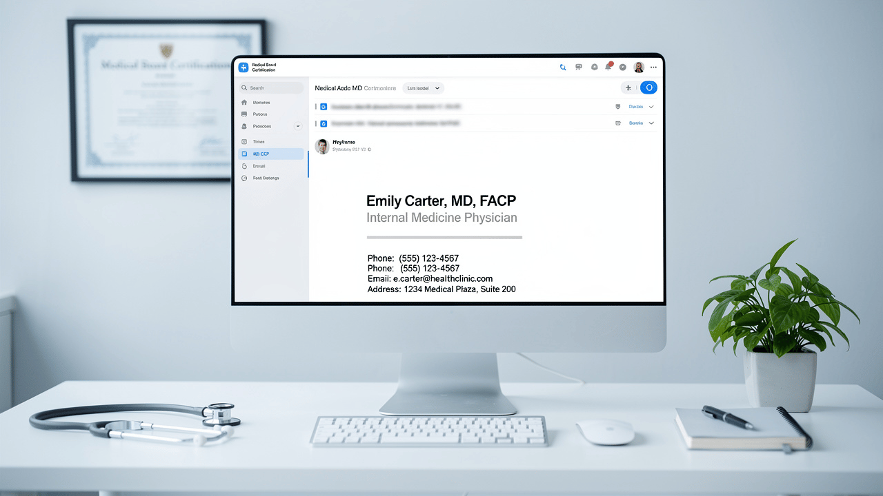 Best Practices for a Professional Doctor Email Signature