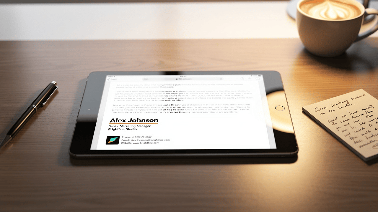 Create a Professional Mail Signature on Your iPad in 5 Steps