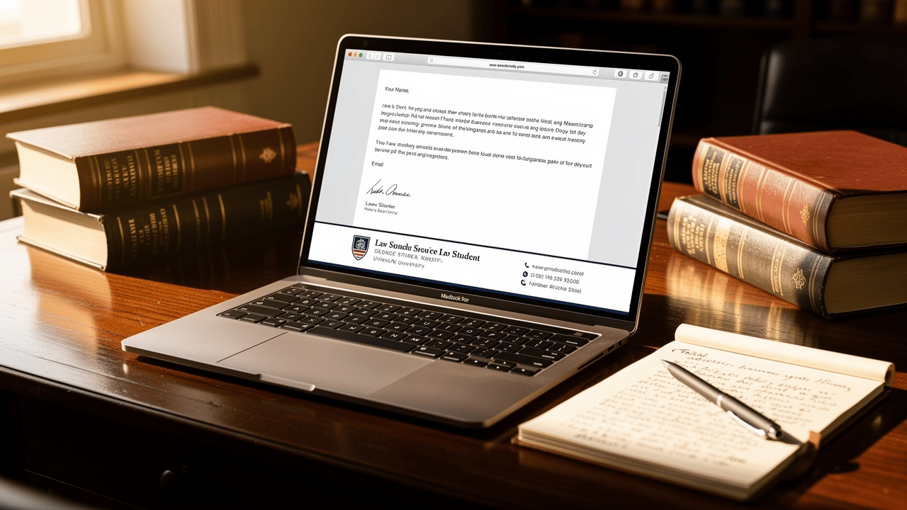 4 Essential Email Signature Tips for Law Students' Success