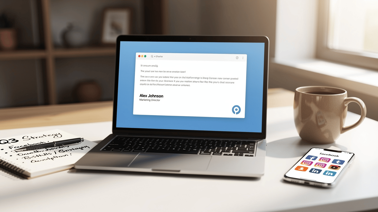 Create an Email Signature with Master's Degree Example Using Scribe