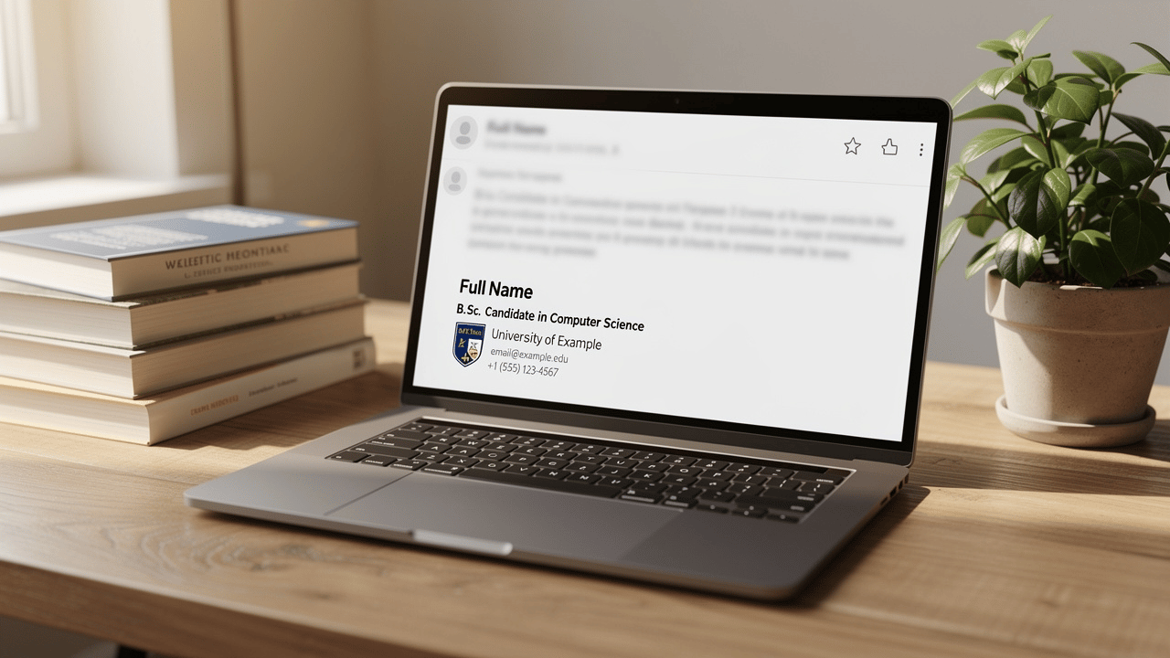 Best Practices for Crafting a Student Email Signature Example