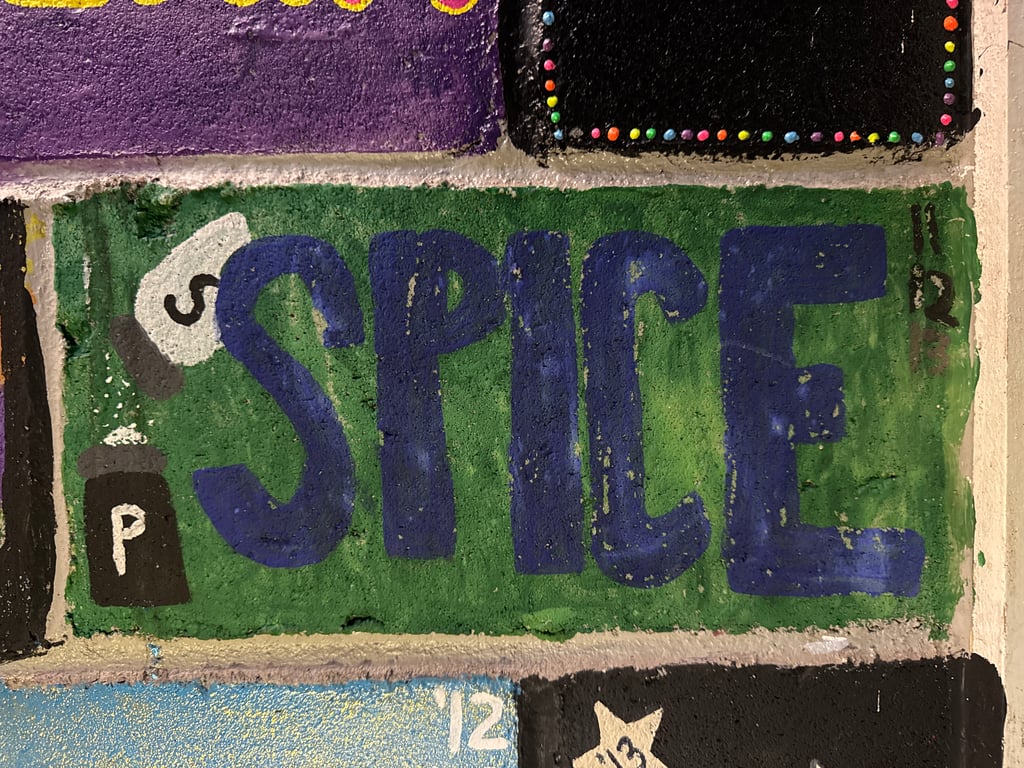 Spice's brick on the Camp Rotary walkway