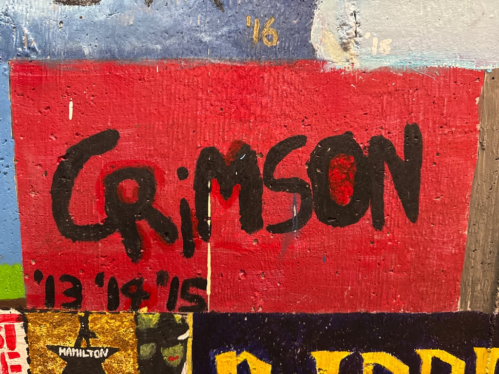 Crimson's brick on the Camp Rotary walkway