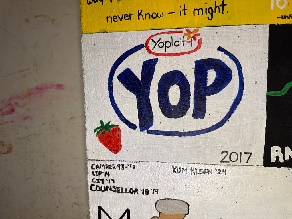 Yop's brick on the Camp Rotary walkway