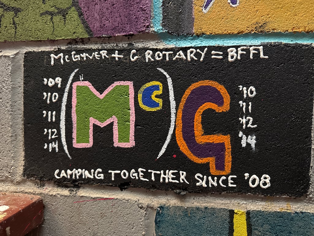 McGyver's brick on the Camp Rotary walkway
