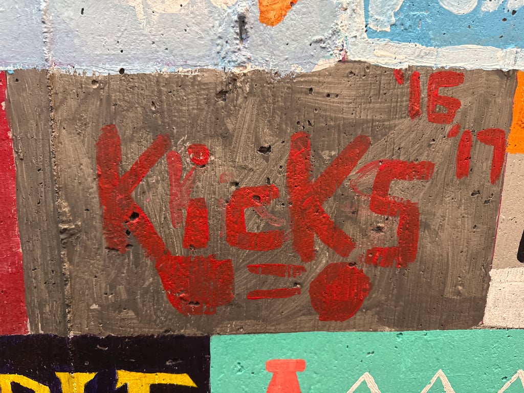 Kicks's brick on the Camp Rotary walkway