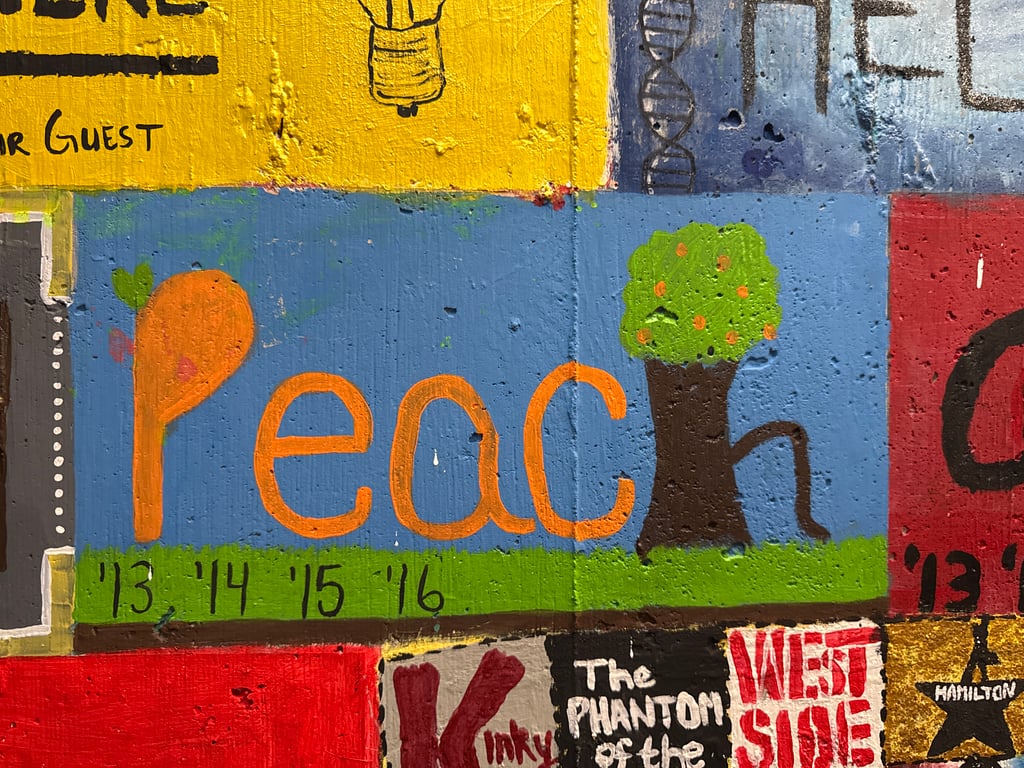Peach's brick on the Camp Rotary walkway