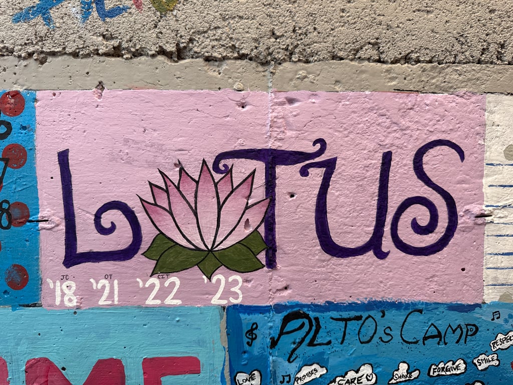 Lotus's brick on the Camp Rotary walkway