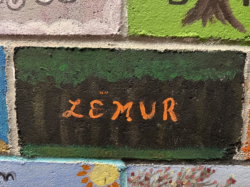 Lemur's brick on the Camp Rotary walkway