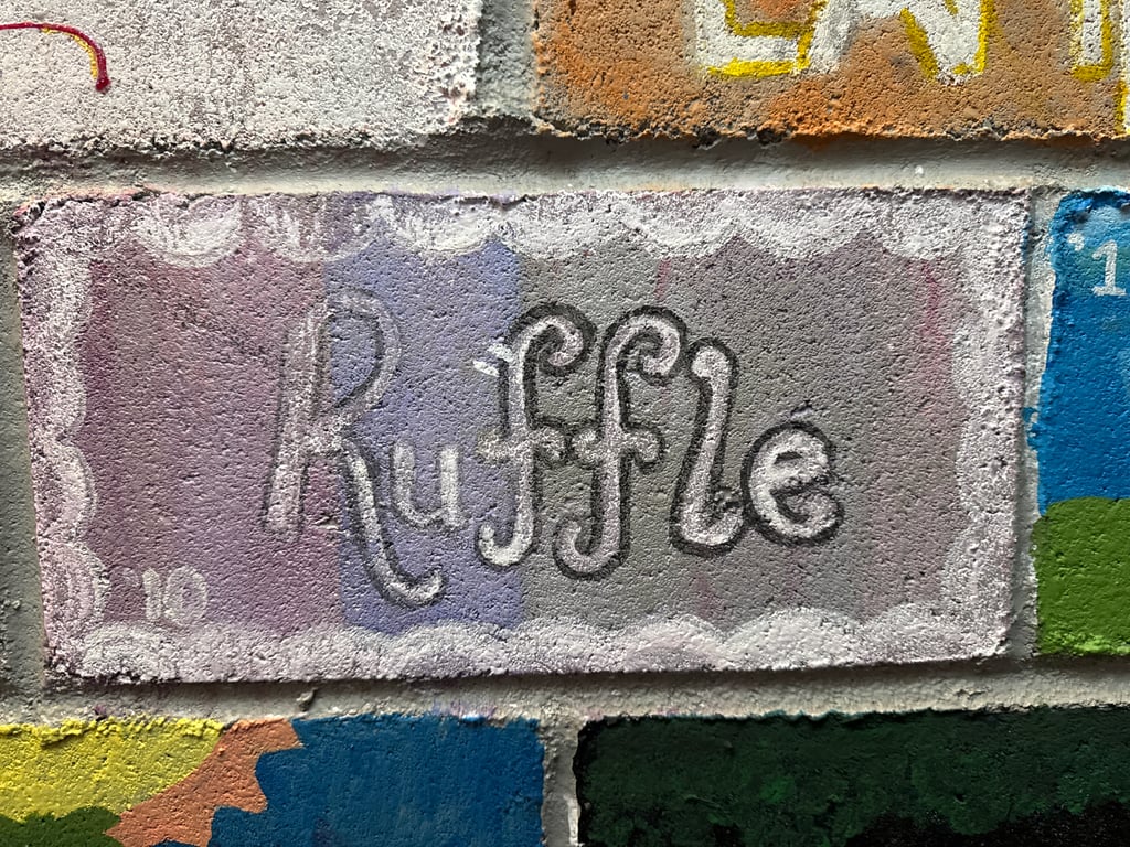 Ruffle's brick on the Camp Rotary walkway