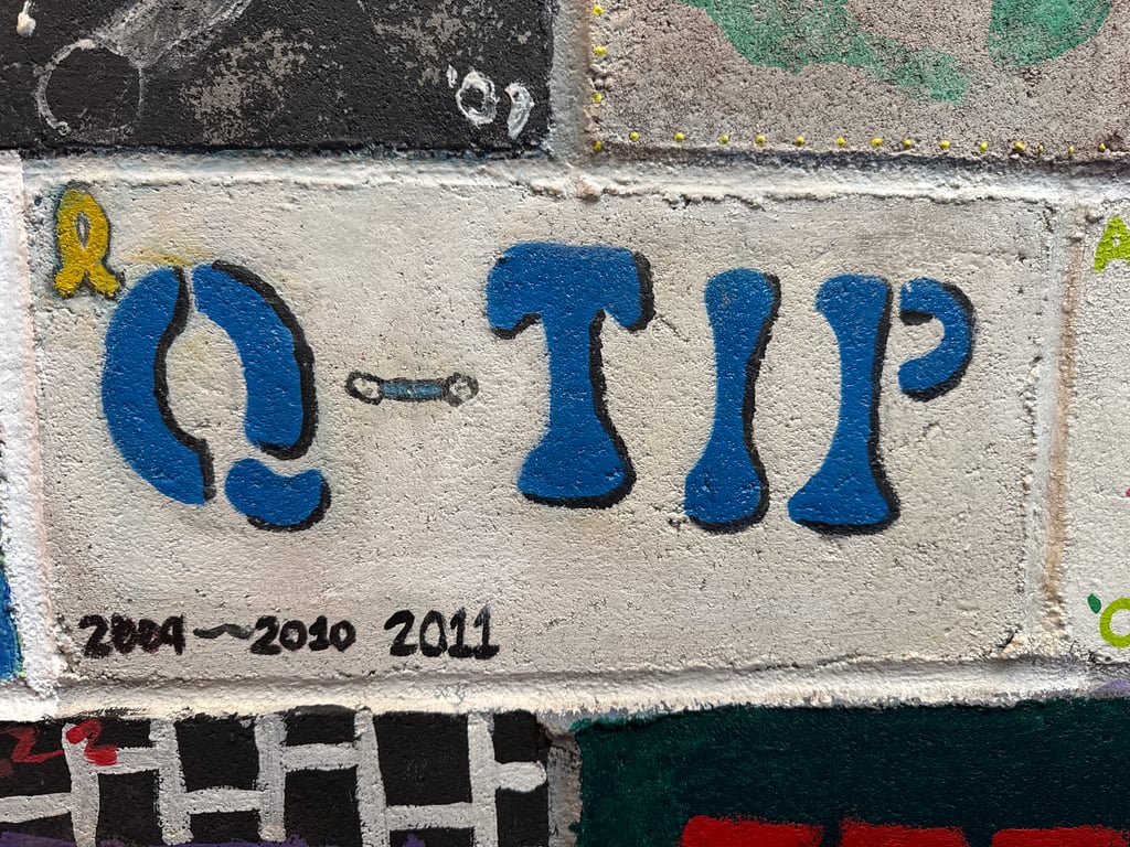 Q-Tip's brick on the Camp Rotary walkway