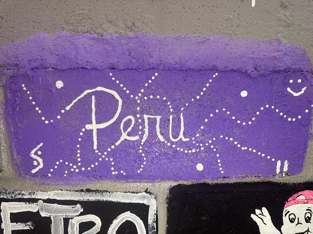 Peru's brick on the Camp Rotary walkway