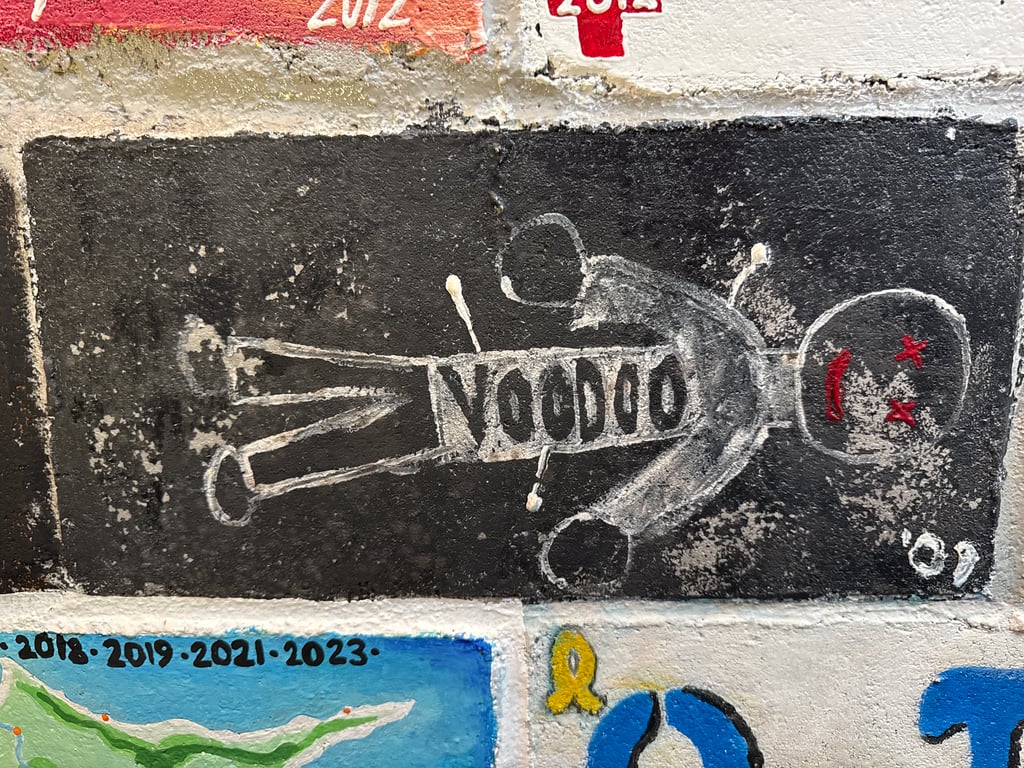 Voodoo's brick on the Camp Rotary walkway