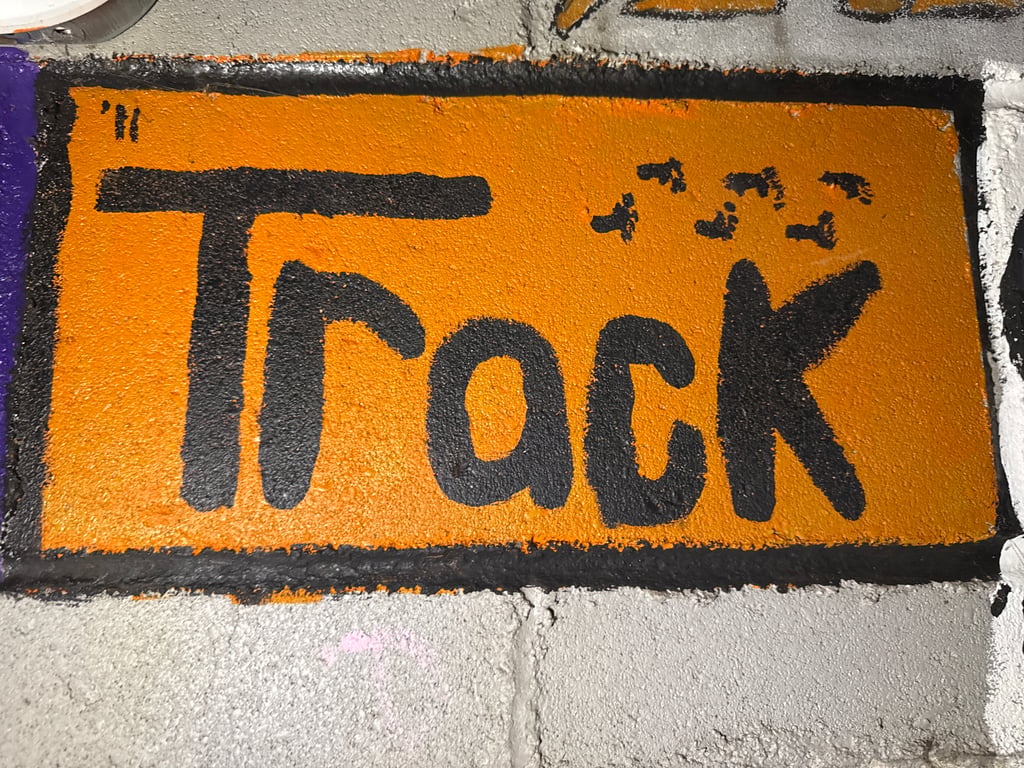 Track's brick on the Camp Rotary walkway