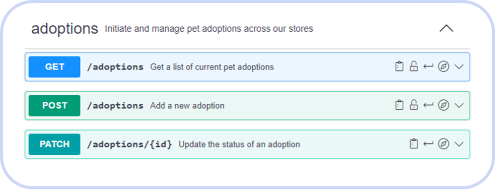 Example Adoptions API