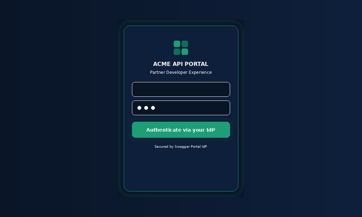 White-label API portal authentication with your own IdP