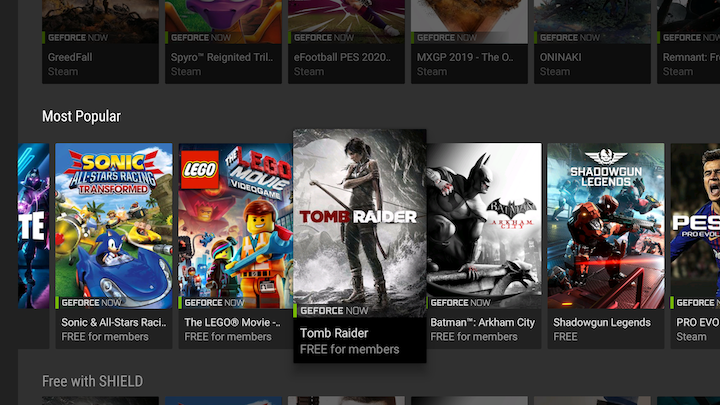 android tv automation - select Tomb Raider