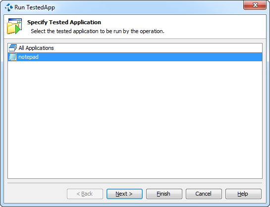 Run TestedApp Operation's Parameters