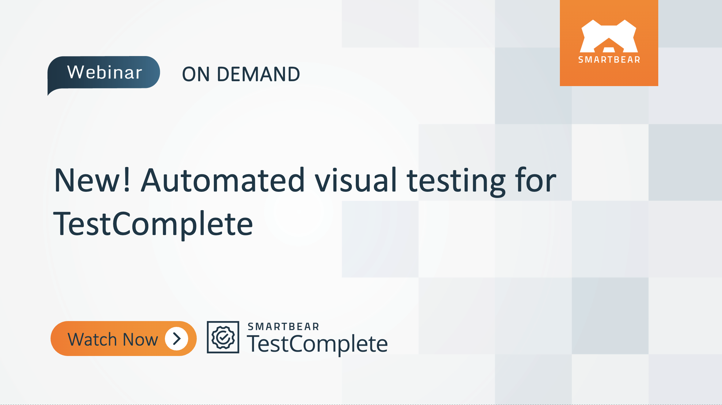 New! Automated visual testing for TestComplete