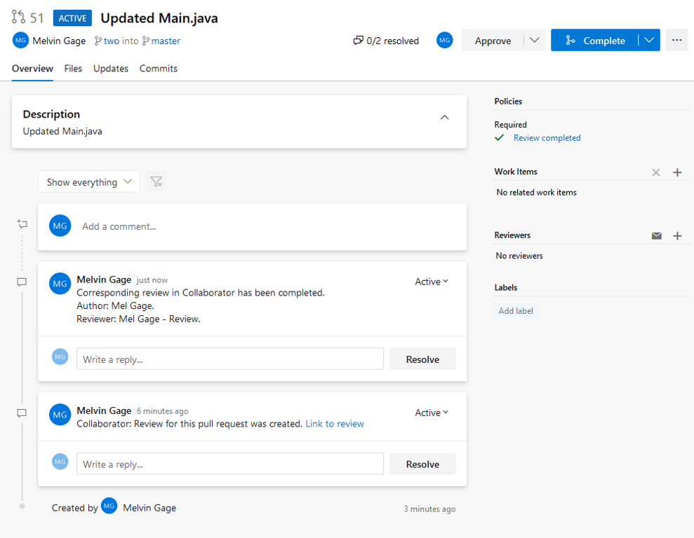 Azure DevOps Pull Request