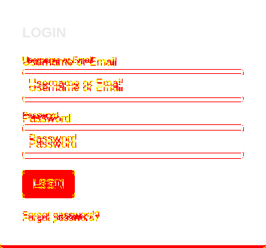 The pixel difference between the expected and actual screenshots